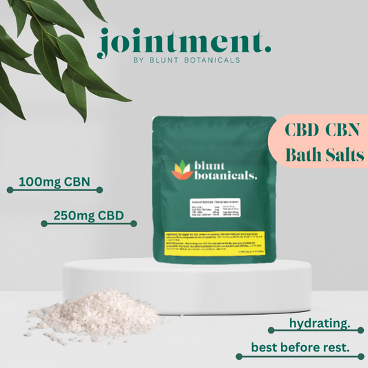 Introducing Blunt Botanicals' Latest Infused Innovation: Jointment CBD/CBN Bath Salts