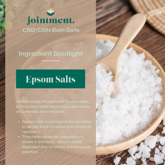 🌿 Ingredient Spotlight: Epsom Salt in Blunt Botanicals' Jointment CBD/CBN Bath Salts 🌿