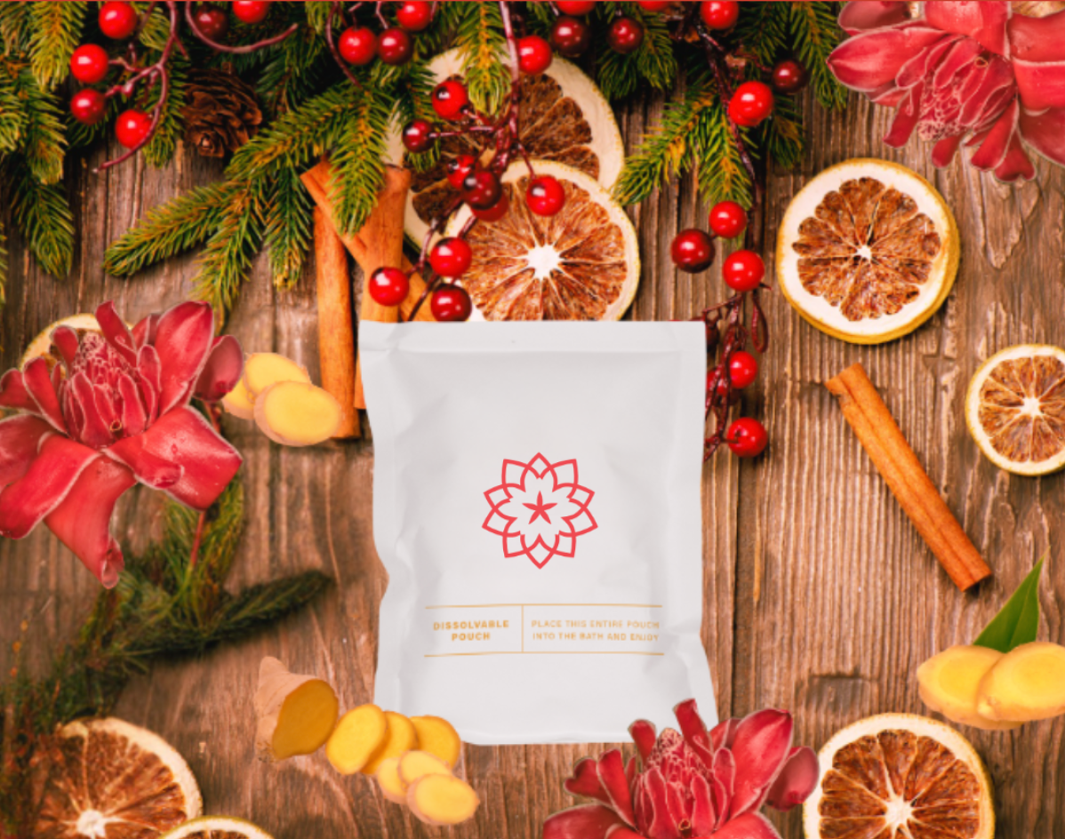 Ginger Bliss Holiday Zero Waste Bath Bomb